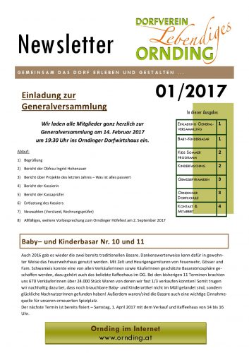 Newsletter 2017