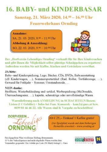 16. Baby- und Kinderbasar in Ornding